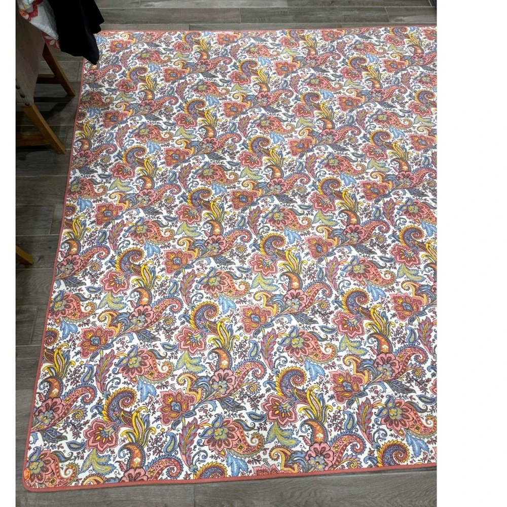 Dream At Home Reversible Paisley Floral Quilt Queen Boho Cottagecore Bedding